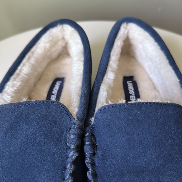 Lands’ End Women's Fuzzy Lined Suede Moccasin
Slippers - Picture 12 of 16